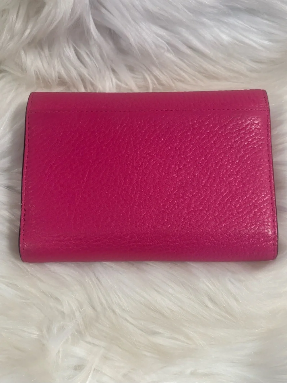 Kate Spade New York Magenta Leather Trifold Wallet